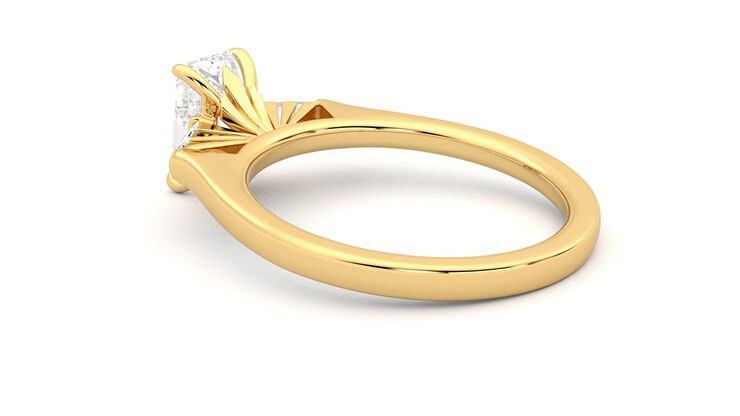Taylor & Hart Mirror Emerald Engagement Ring 360 degree image 18