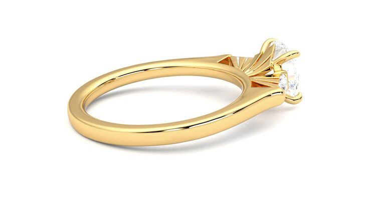 Taylor & Hart Mirror Round Engagement Ring 360 degree image 11