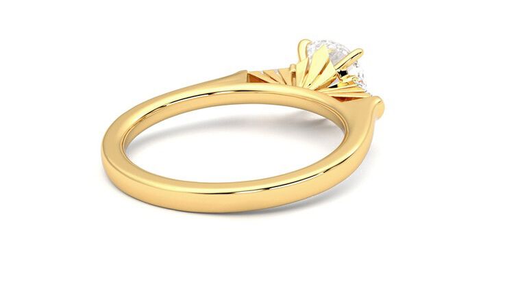 Taylor & Hart Mirror Round Engagement Ring 360 degree image 13