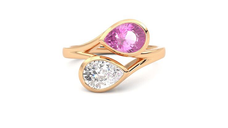 Taylor & Hart Peratrice Pear Engagement Ring 360 degree image 0
