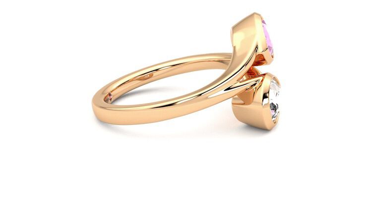 Taylor & Hart Peratrice Pear Engagement Ring 360 degree image 9