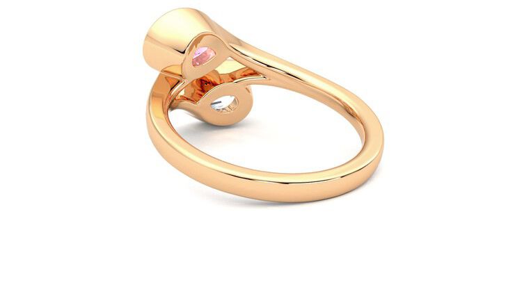 Taylor & Hart Peratrice Pear Engagement Ring 360 degree image 17