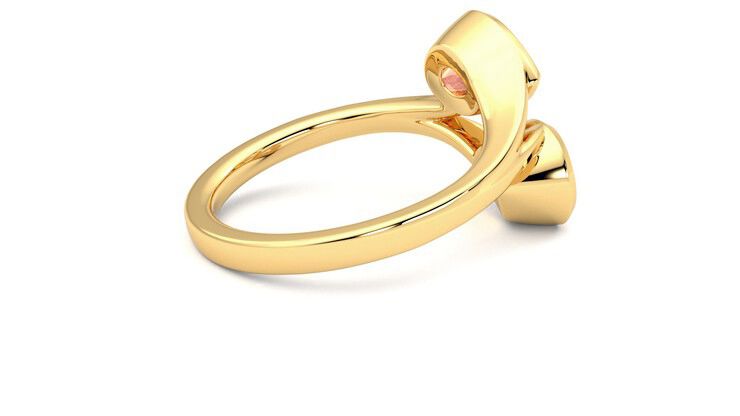 Taylor & Hart Peratrice Pear Engagement Ring 360 degree image 11