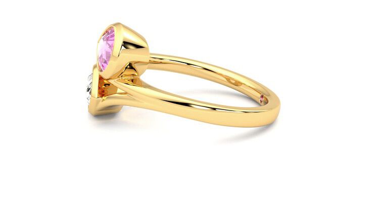 Taylor & Hart Peratrice Pear Engagement Ring 360 degree image 21