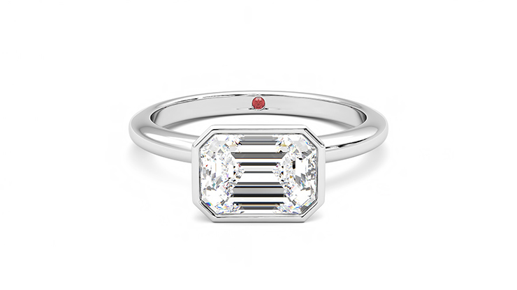 Taylor & Hart Purity Emerald Engagement Ring 360 detail 01