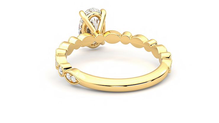 Taylor & Hart Selene Oval Engagement Ring 360 degree image 15