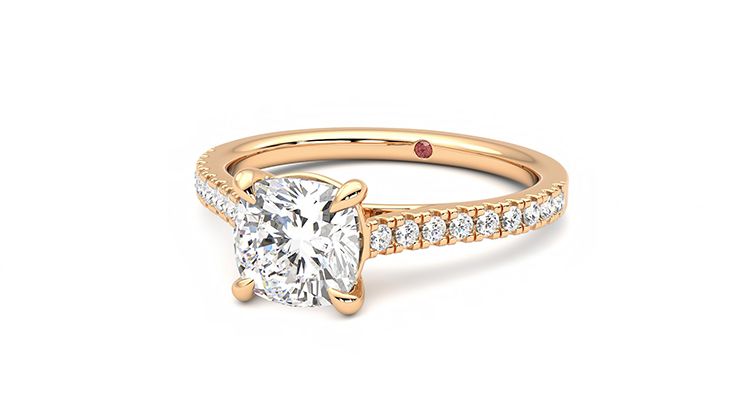 Taylor & Hart Serendipity Cushion Engagement Ring 360 degree image 25
