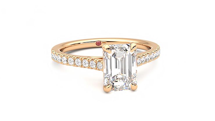 Taylor & Hart Serendipity Emerald Engagement Ring 360 degree image 3