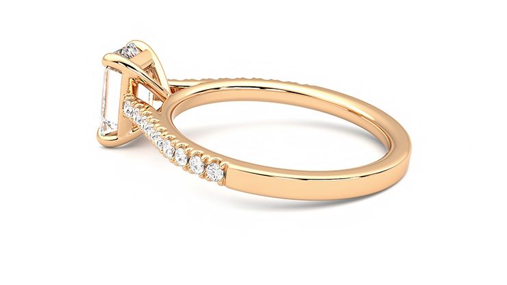 Taylor & Hart Serendipity Emerald Engagement Ring 360 degree image 19