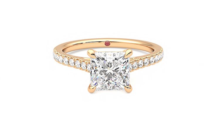Taylor & Hart Serendipity Princess Engagement Ring 360 degree image 1