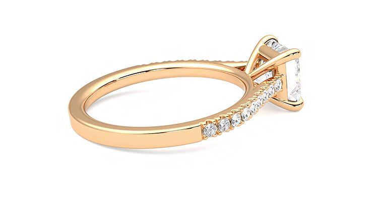 Taylor & Hart Serendipity Princess Engagement Ring 360 degree image 11