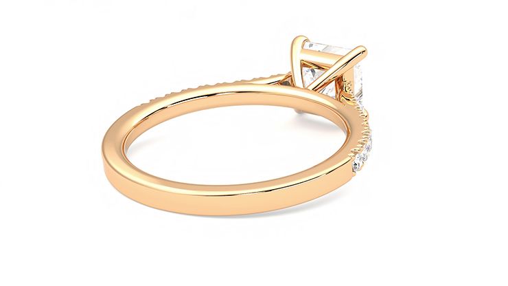 Taylor & Hart Serendipity Princess Engagement Ring 360 degree image 13