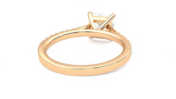 Taylor & Hart Serendipity Princess Engagement Ring 360 degree image 14
