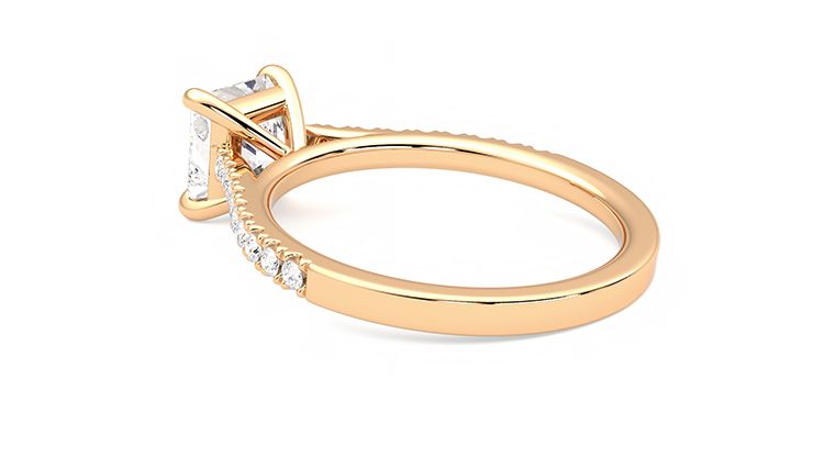 Taylor & Hart Serendipity Princess Engagement Ring 360 degree image 18