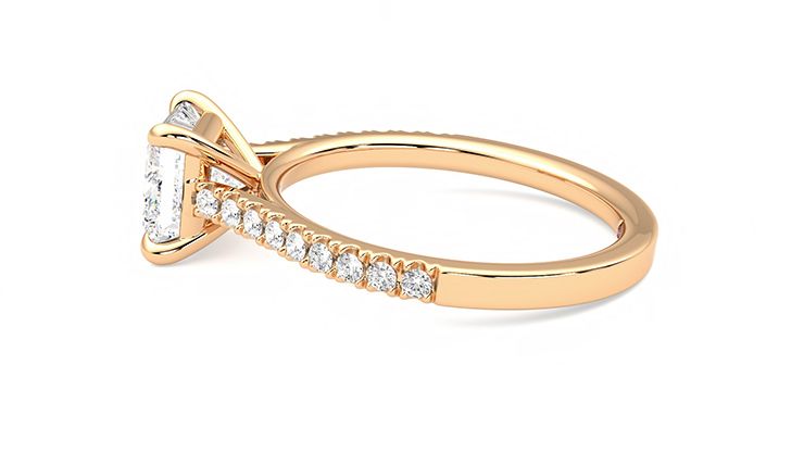 Taylor & Hart Serendipity Princess Engagement Ring 360 degree image 20
