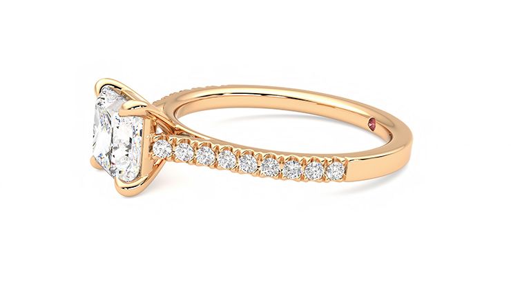 Taylor & Hart Serendipity Princess Engagement Ring 360 degree image 22