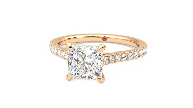 Taylor & Hart Serendipity Princess Engagement Ring 360 degree image 27