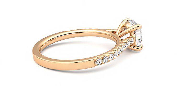 Taylor & Hart Serendipity Round Engagement Ring 360 degree image 11