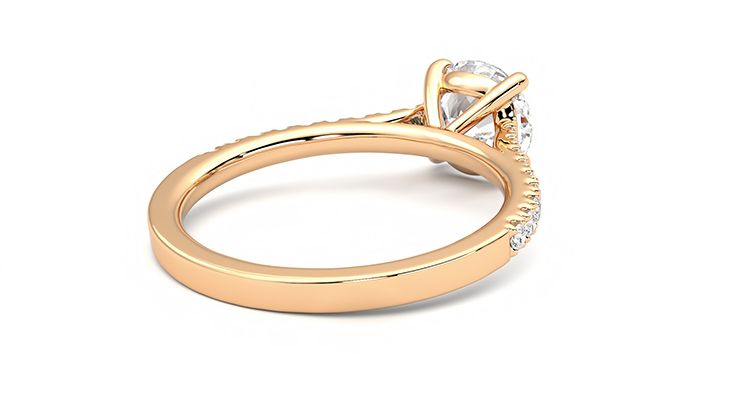 Taylor & Hart Serendipity Round Engagement Ring 360 degree image 13