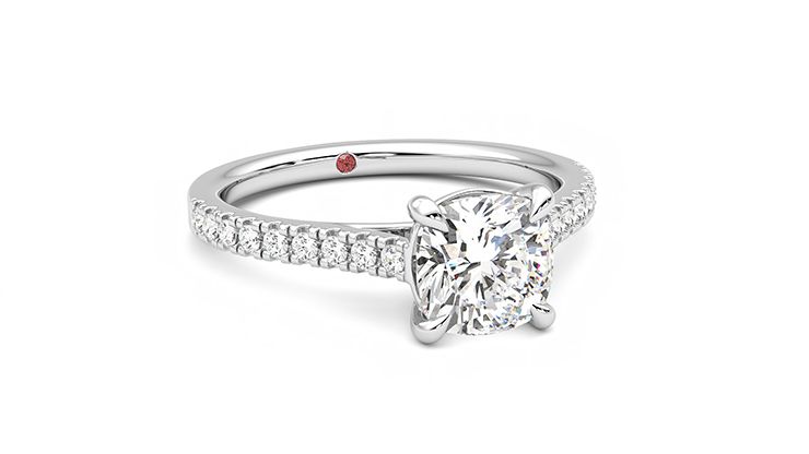 Taylor & Hart Serendipity Cushion Engagement Ring 360 degree image 3