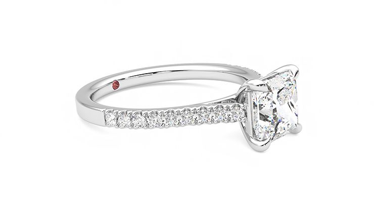 Taylor & Hart Serendipity Princess Engagement Ring 360 degree image 7