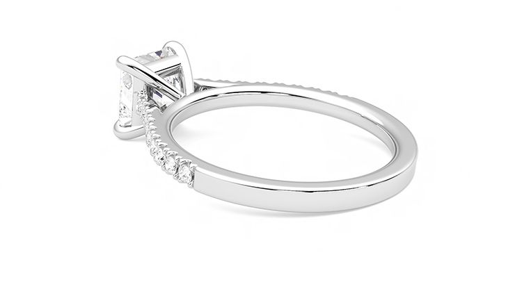Taylor & Hart Serendipity Princess Engagement Ring 360 degree image 18
