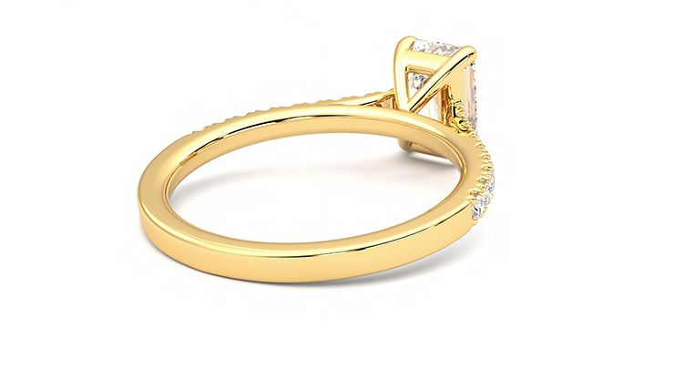 Taylor & Hart Serendipity Emerald Engagement Ring 360 degree image 13