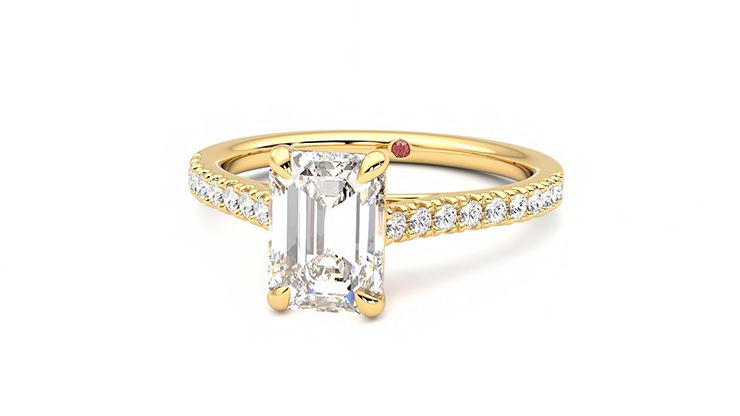 Taylor & Hart Serendipity Emerald Engagement Ring 360 degree image 27