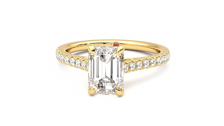 Taylor & Hart Serendipity Emerald Engagement Ring 360 degree image 28
