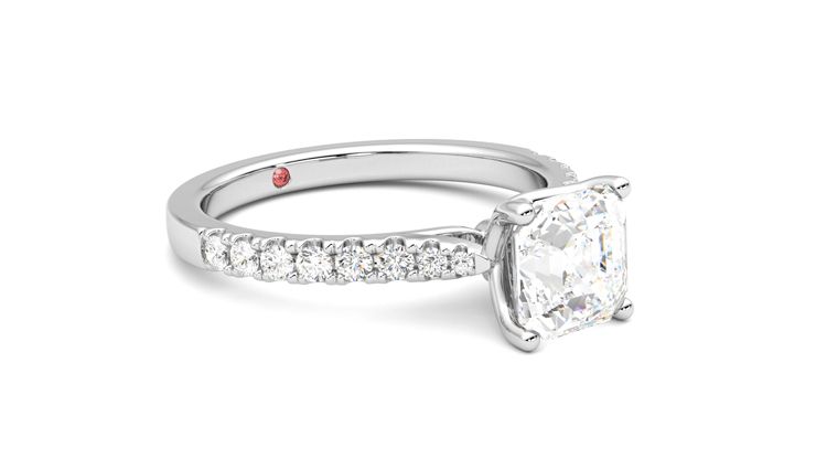 Taylor & Hart Splendor Asscher Engagement Ring 360 degree image 6