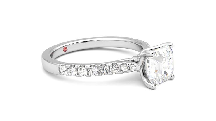 Taylor & Hart Splendor Asscher Engagement Ring 360 degree image 7