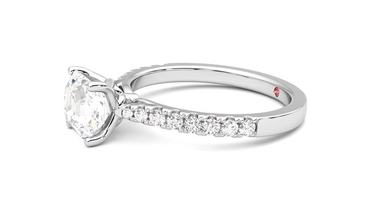 Taylor & Hart Splendor Asscher Engagement Ring 360 degree image 22