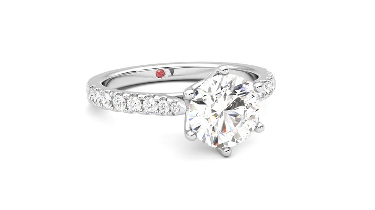 Taylor & Hart Splendor Round Engagement Ring 360 degree image 4