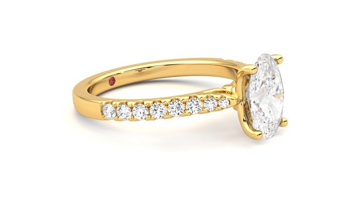 Taylor & Hart Splendor Oval Engagement Ring 360 degree image 8