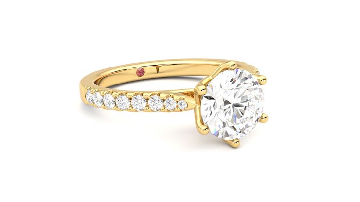 Taylor & Hart Splendor Round Engagement Ring 360 degree image 5