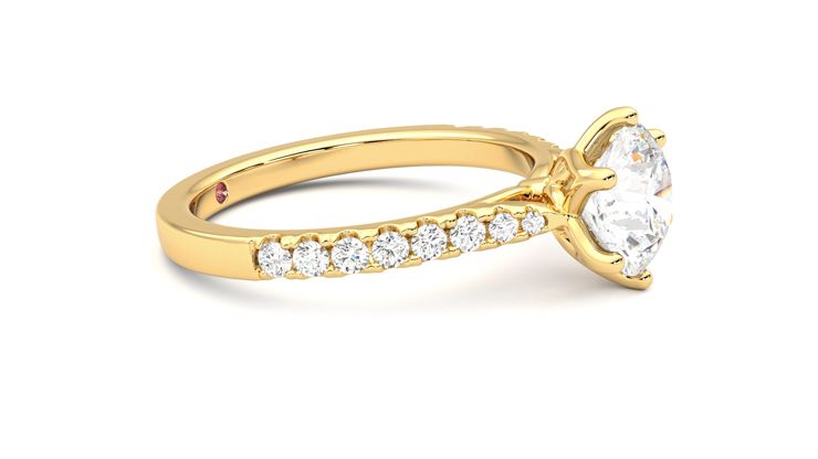 Taylor & Hart Splendor Round Engagement Ring 360 degree image 8