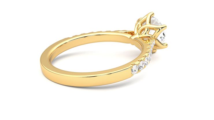 Taylor & Hart Splendor Round Engagement Ring 360 degree image 12