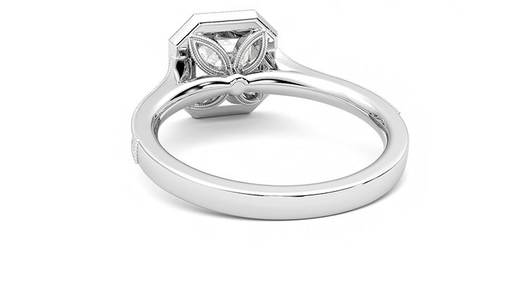 Taylor & Hart Talisman Asscher Engagement Ring 360 degree image 16