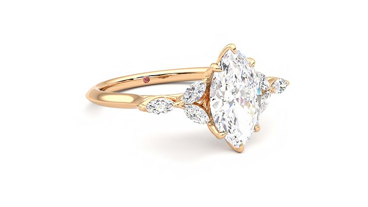 Taylor & Hart Tamora Marquise Engagement Ring 360 degree image 5