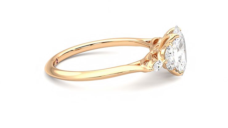 Taylor & Hart Tamora Oval Engagement Ring 360 degree image 9
