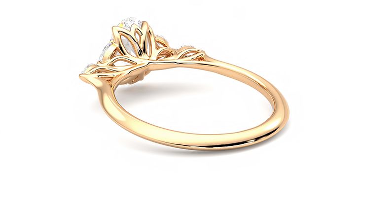 Taylor & Hart Tamora Oval Engagement Ring 360 degree image 17