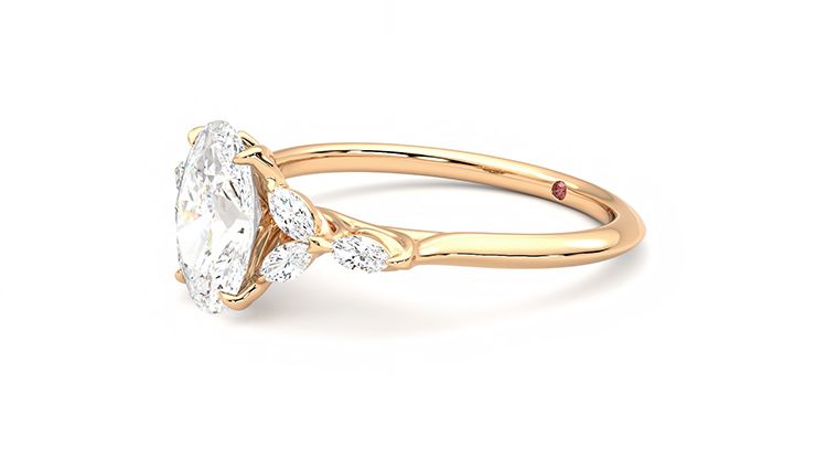 Taylor & Hart Tamora Oval Engagement Ring 360 degree image 23