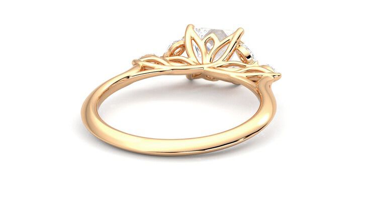 Taylor & Hart Tamora Princess Engagement Ring 360 degree image 14
