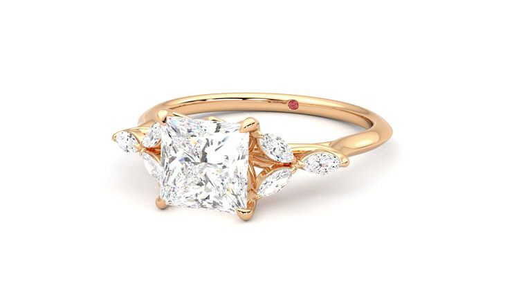 Taylor & Hart Tamora Princess Engagement Ring 360 degree image 26