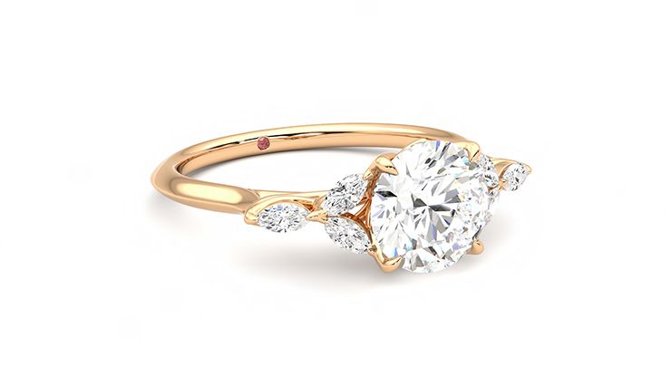 Taylor & Hart Tamora Round Engagement Ring 360 degree image 5