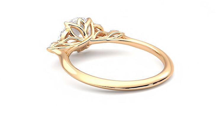 Taylor & Hart Tamora Round Engagement Ring 360 degree image 17