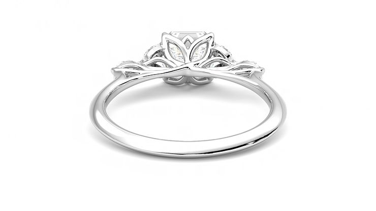 Taylor & Hart Tamora Asscher Engagement Ring 360 degree image 15