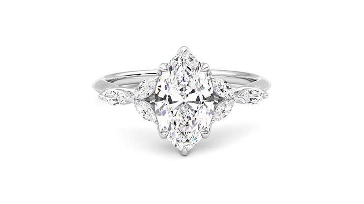 Taylor & Hart Tamora Marquise Engagement Ring 360 degree image 1