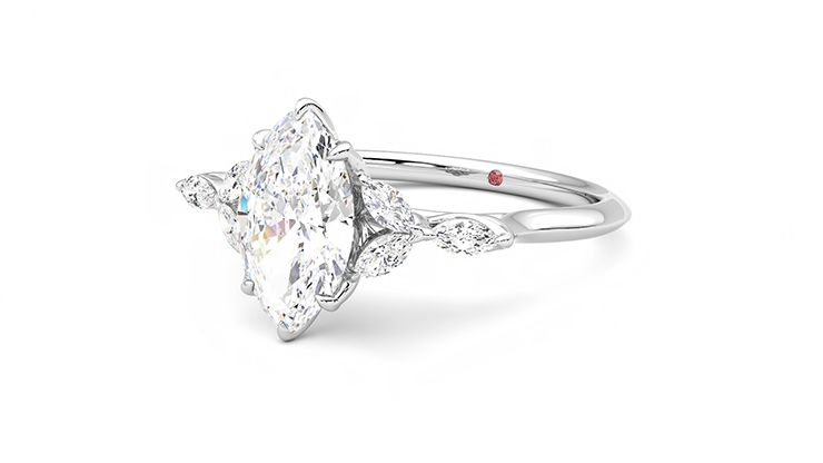 Taylor & Hart Tamora Marquise Engagement Ring 360 degree image 25