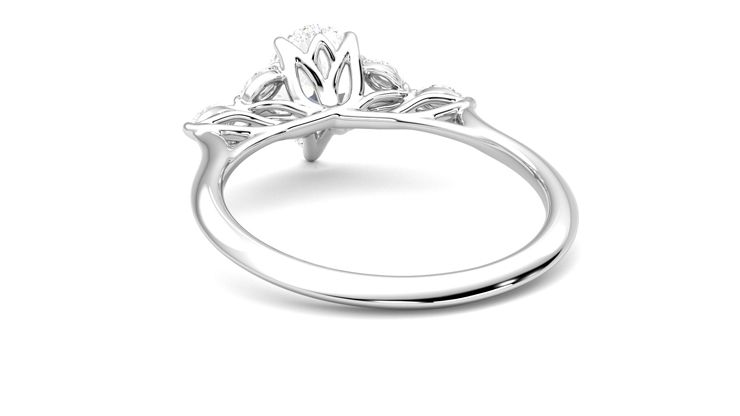 Taylor & Hart Tamora Pear Engagement Ring 360 degree image 15